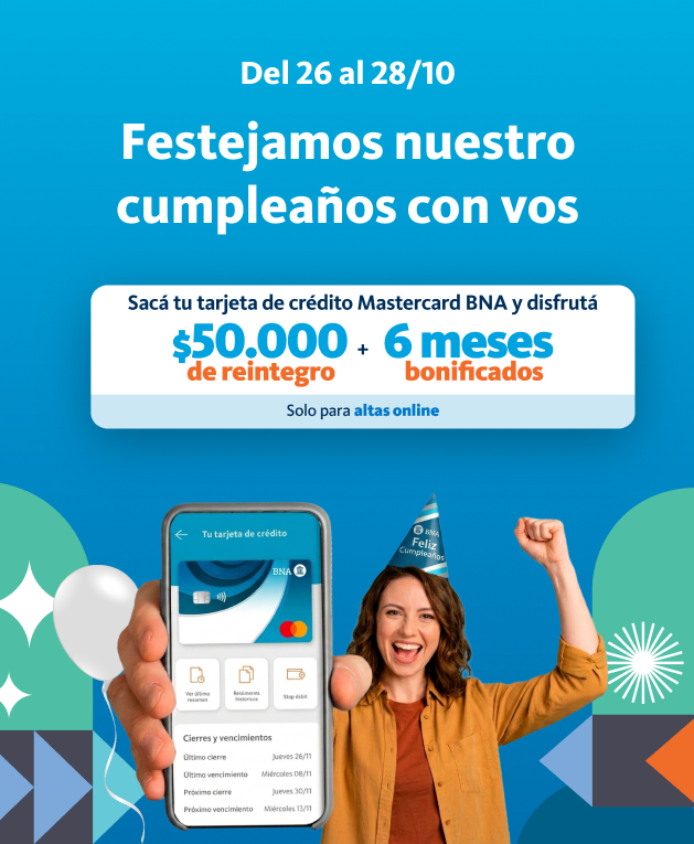 ¡Sacá tu nueva tarjeta de crédito Mastercard Messi en BNA!